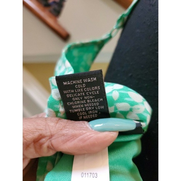 Lane Bryant Lined Ruffle Trim Elastic Waist Dress - Picture 9 of 10